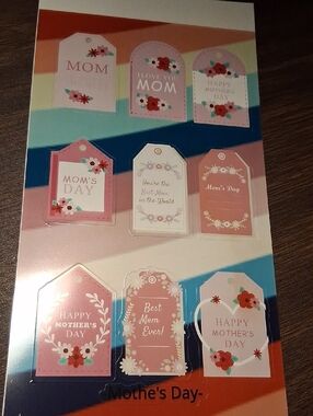 Mother's Day Pink Floral Gift Tags Sticker